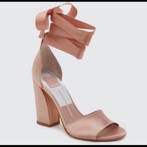 Dolce Vita satin ankle wrap pumps